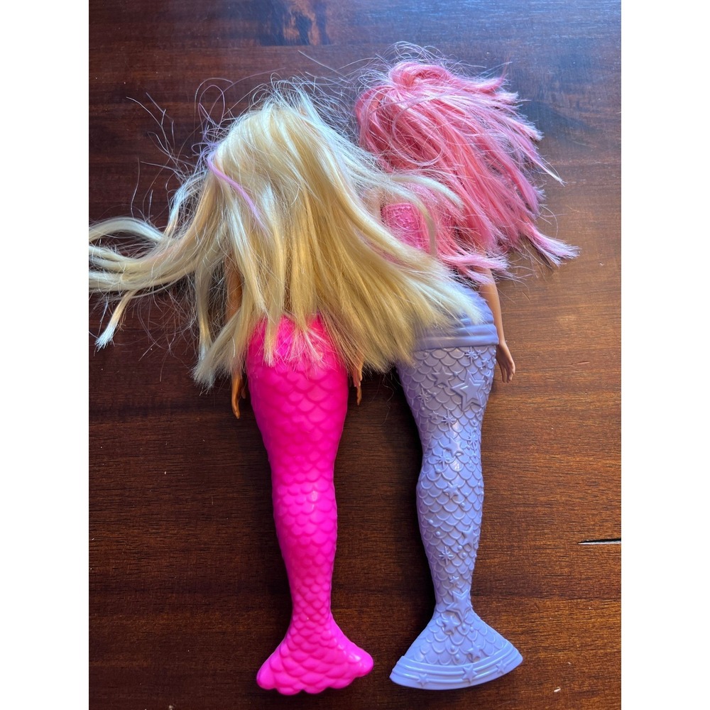 Barbie Mermaid Doll Lot Dreamtopia Pink Hair Rainbow Tail Mattel 2 - Picture 4 of 6